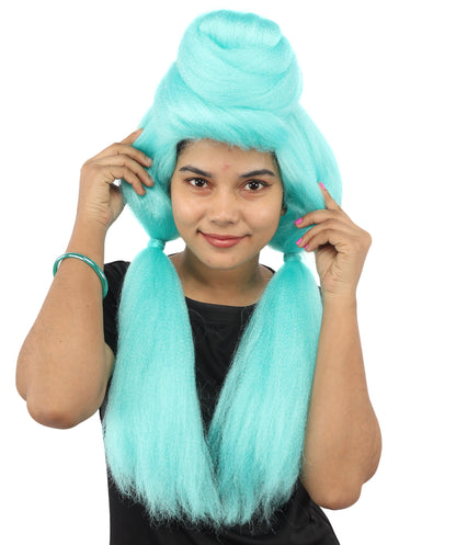 HPO Women’s High Volume Extra Long Yarn Twisted Bun Wig – Multiple Color Options | Bubble Ponytails Hairpiece with Capless Cap | Statement Headpiece for Halloween, Cosplay, Theater and Drag Looks
