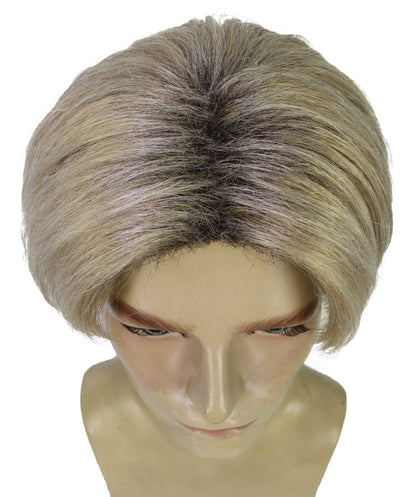HPO Adult Male WIG 90's Heartthrob – Short Blonde Wig Light weight Synthetic Fiber, Perfect for 90s-Themed Costumes, Halloween Cosplay and Retro Parties