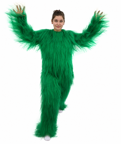 HPO Teen Extreme Hairy Person Costume Bundle & Mask Set - Full-Body Hair Suit Extra-Long Costume Wig for Halloween, Cosplay & Parties - Multiple Color Options