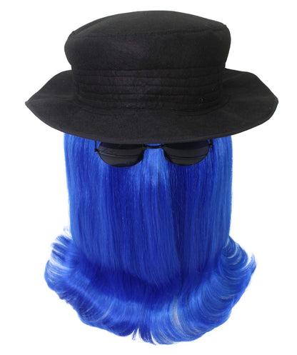 Blue Straight Creature Wig