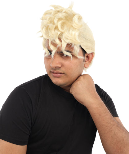 HPO Men’s Dark Brown Wig | Messy, Textured Look for Casual, Fun Styles | Ideal for Halloween, Cosplay and Themed Parties