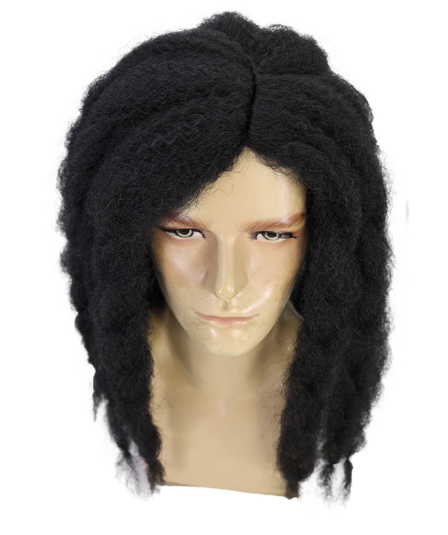 HPO Men's Famous Singer Black Dreadlocks Wig | Halloween Wig | Flame-retardant Synthetic Fiber