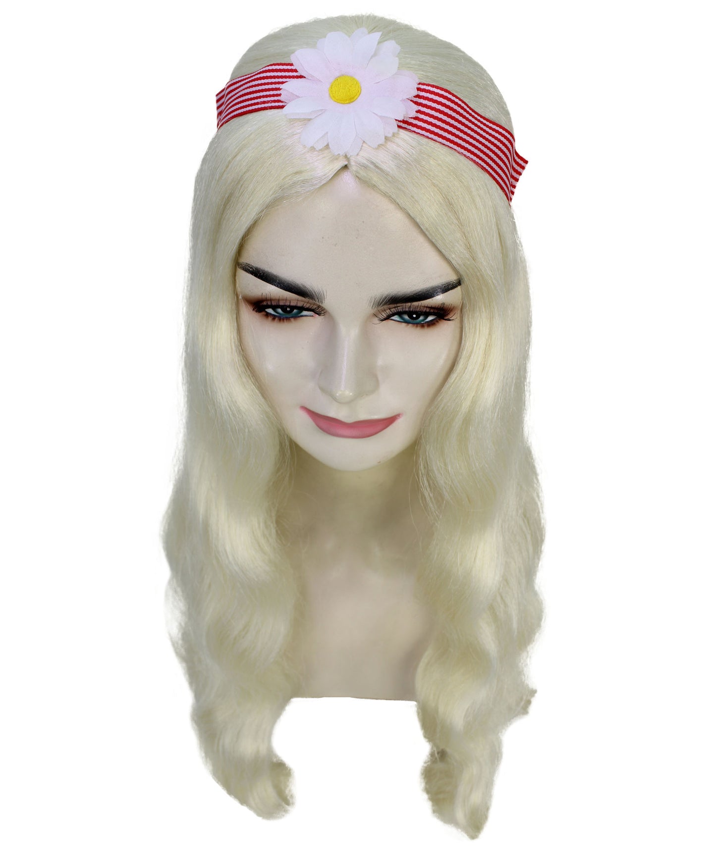 Long Blonde Hippie Groovy Wig