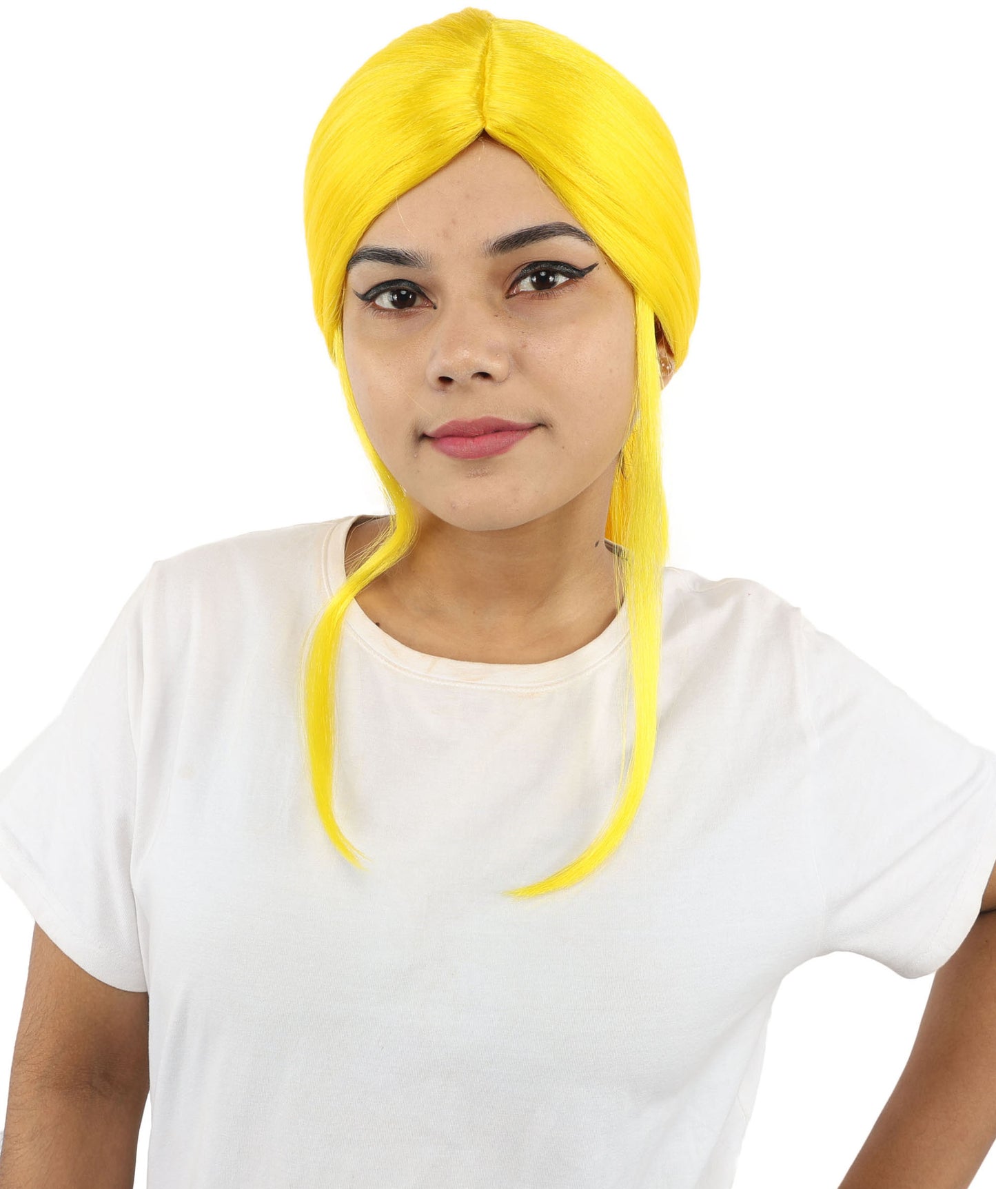 HPO Women’s Margo Gru-Inspired Long-Length Brown Wig | 17 Inch Hairpiece Halloween, Cosplay, and Themed Parties | Natural-Looking Synthetic hair with Capless Cap