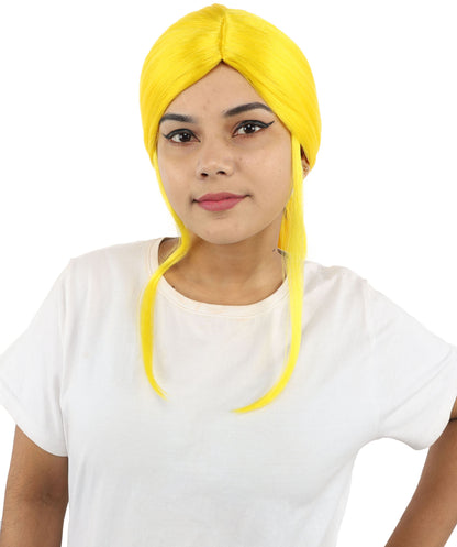 HPO Women’s Margo Gru-Inspired Long-Length Brown Wig | 17 Inch Hairpiece Halloween, Cosplay, and Themed Parties | Natural-Looking Synthetic hair with Capless Cap
