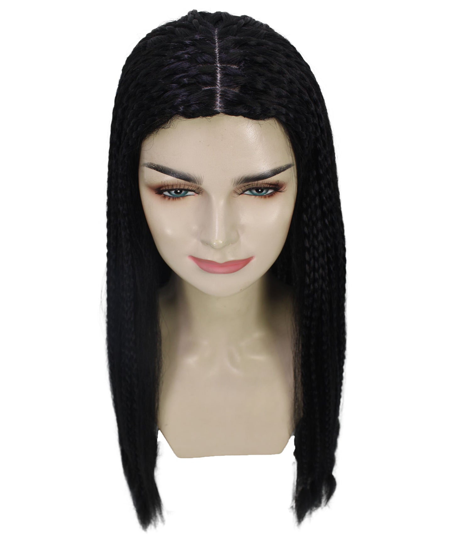 Black Long Afro Braided Wig