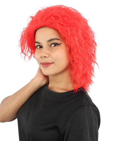 HPO Adult & Teen Women’s 15-Inch Curly Wig | Multiple Color Options | Wavy Voluminous Style | Idal for Costume, Cosplay, and Themed Events