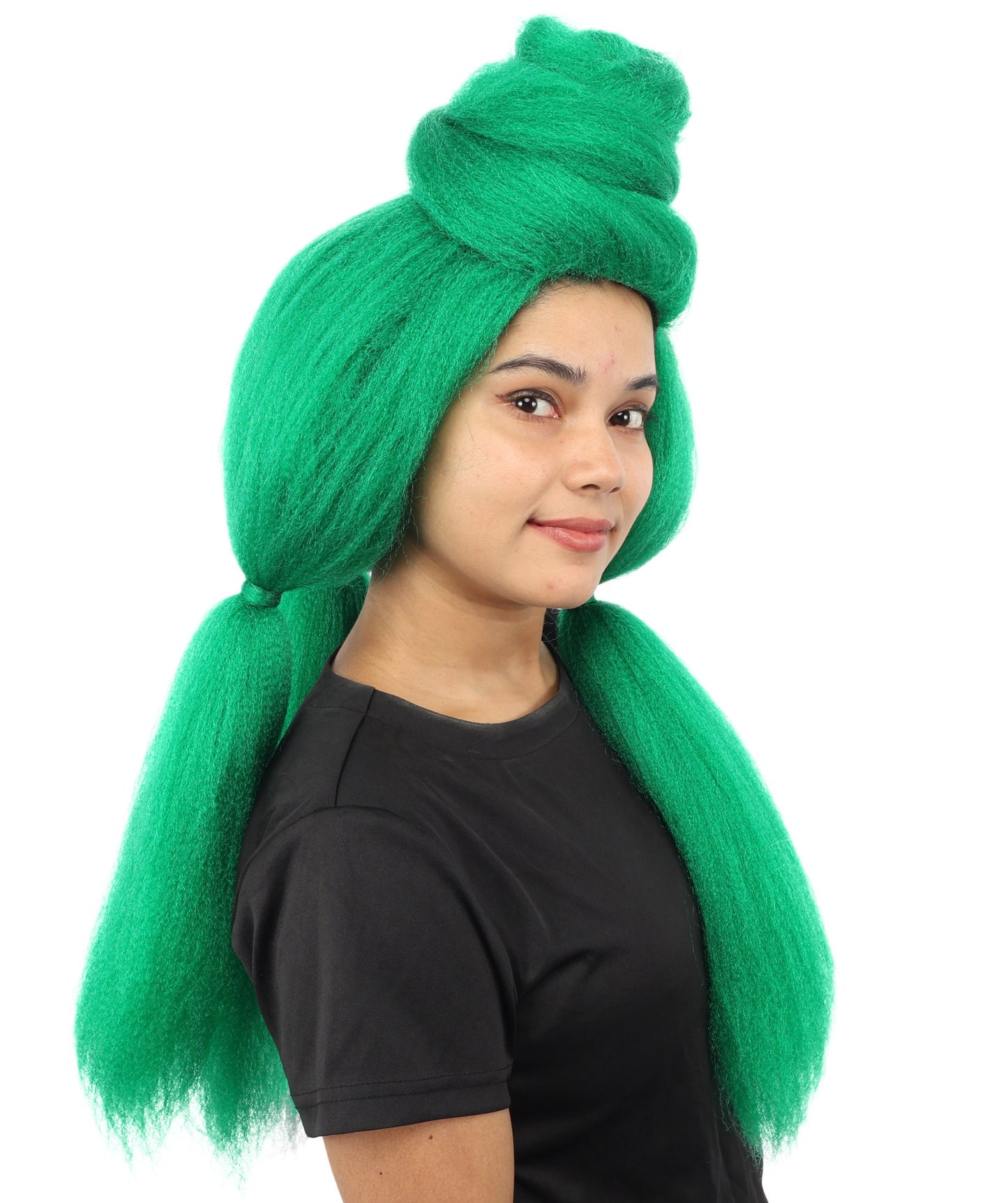 HPO Women’s High Volume Extra Long Yarn Twisted Bun Wig – Multiple Color Options | Bubble Ponytails Hairpiece with Capless Cap | Statement Headpiece for Halloween, Cosplay, Theater and Drag Looks