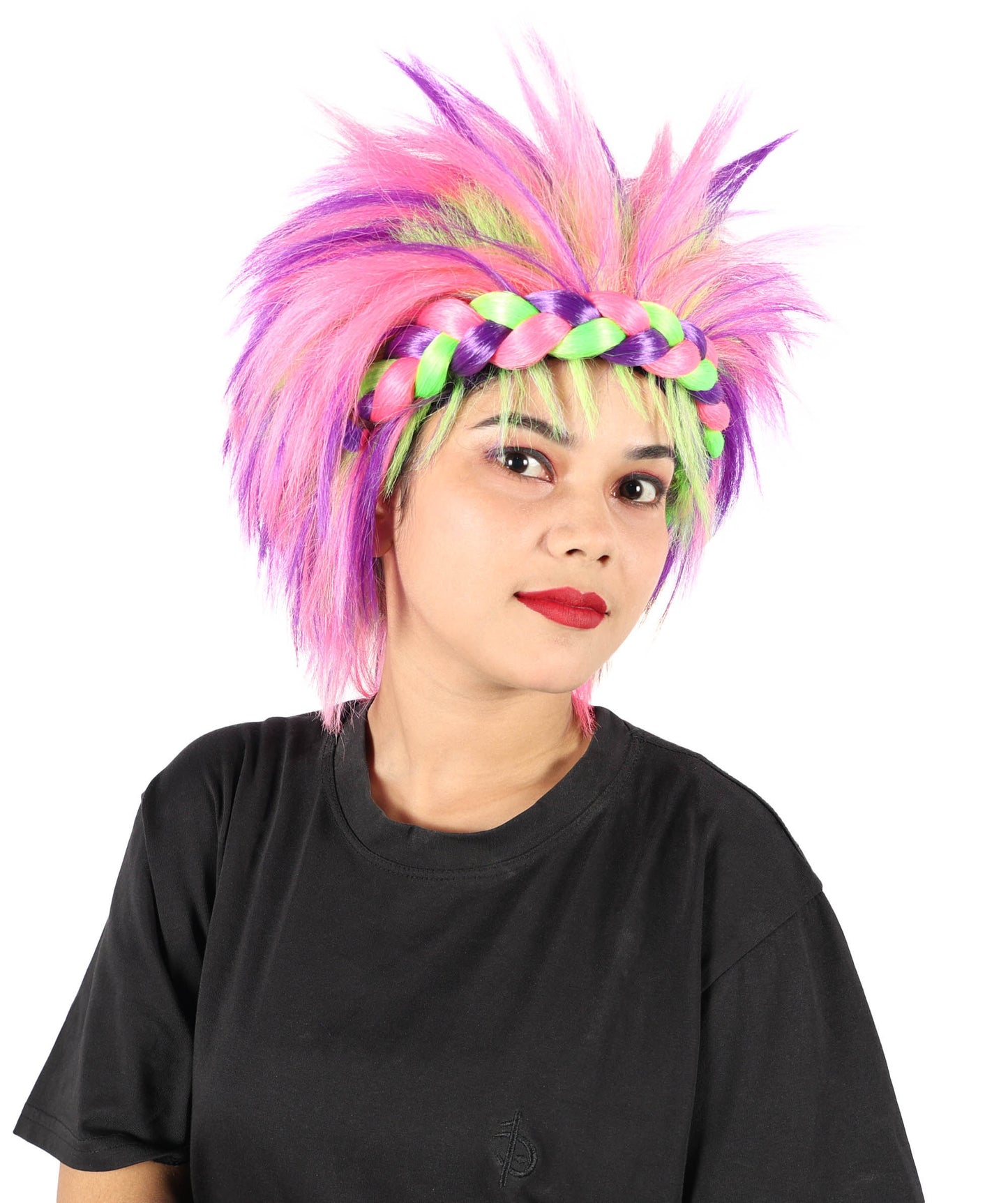 Burning Manstyle Funfur Costume Wig | Colorful Fluffy Playwear Hairpiece | Festival, Rave, Party & Creative Roleplay Accessory