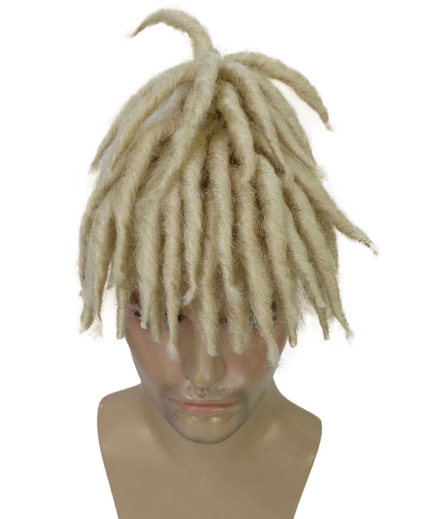 HPO Men’s American Rapper Dark Blue Dreadlock Updo Wig I Non-flammable Synthetic Fiber Wig