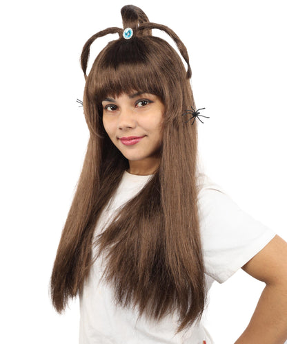 HPO Adult Women's Spider Gothic Sculpted Wig | Multiple Color Options, create of synthetic fiber, architectural spider-leg loops with blunt bangs, breathable base | Party, Halloween, theater, drag, performance, costume events