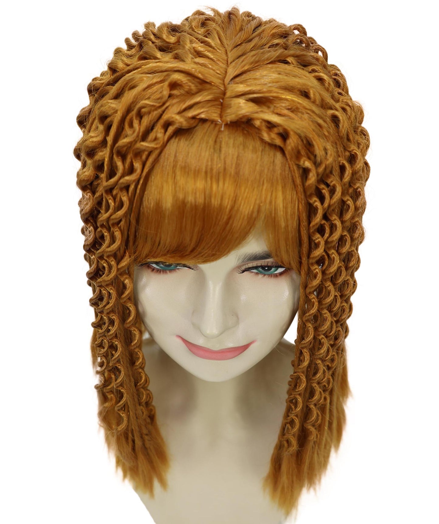 Women’s Long Crepe Curly Wig | Voluminous Curly Hair for Themed Parties & Halloween Looks