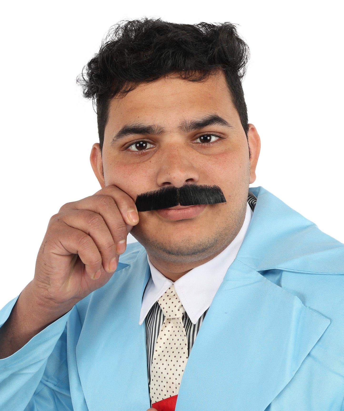 HPO  Men's Fake Lampshade Mustache (Natural Black)