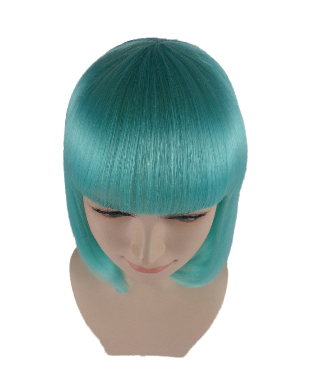 HPO Women's Shoulder Length Bob Wig Collection | Straight Halloween Wig Multiple Color Option | Premium Breathable Capless Cap