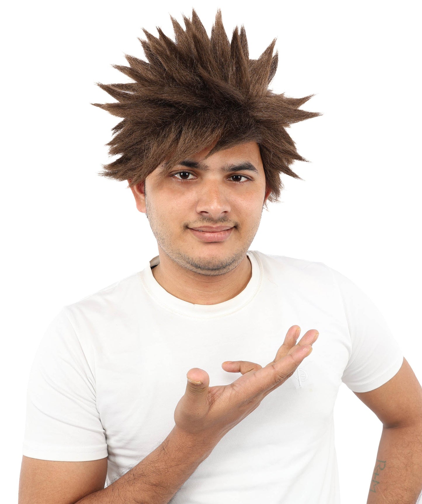HPO Adult Men's Japanese Superhero Manga Spiky Wig |  Multi Color Options