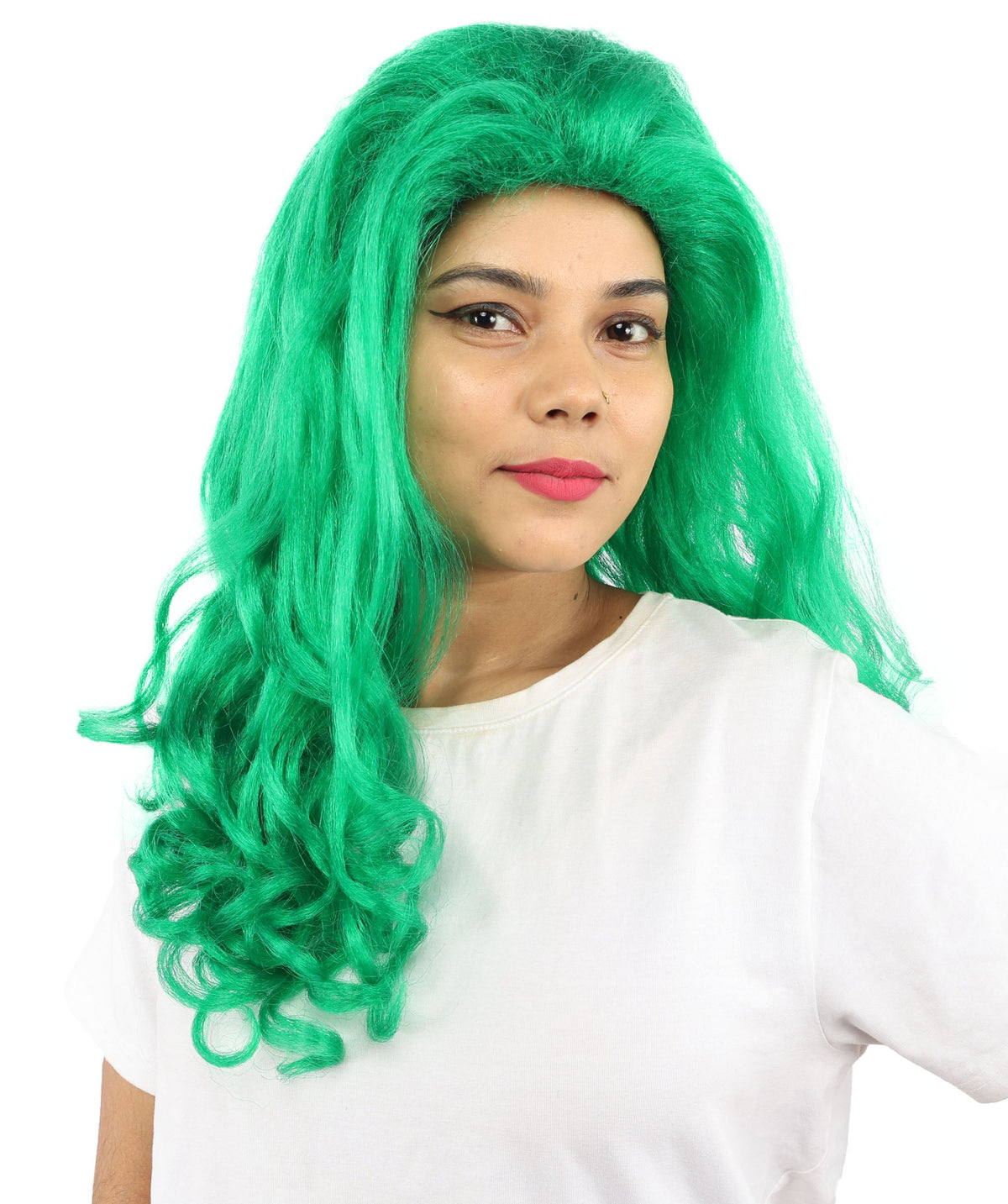 HPO Adult Women’s 16-Inch Medium Wig with Soft Curls | Multiple Color Options | Ideal for Cosplay, and Themed Events | Elegant, Versatile Hairpiece for Various Looks