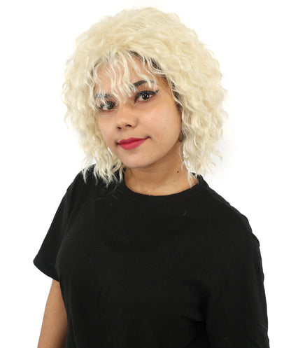 HPO Adult Women's Messy Teased Spiky Multicolor Wig | Curly Two-tone vibrant hue, create of synthetic fiber, extreme textured volume, breathable capless base | Party, Halloween, theater, drag, performance, costume events
