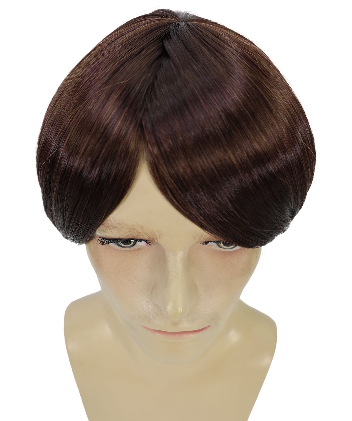 HPO Adult Male WIG 70's Dude – Retro Straight Brown Wig, Breathable Capless Cap, Flame-retardant Synthetic Fiber | HPO