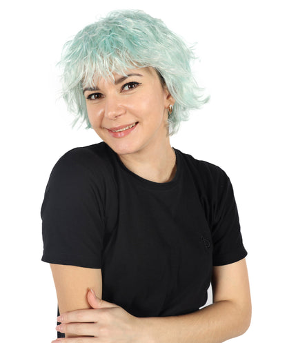 HPO  Women's Model Inspired Multiple Color Short Pixie Wig | Halloween  Wig | Flame-retardant Synthetic Fiber
