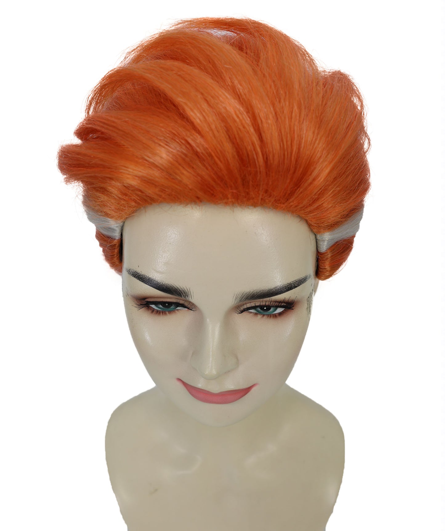 HPO Adult Women’s Animated Character Inspired Short Elegant Auburn Updo Wig | Ideal for Halloween | Breathable Cap