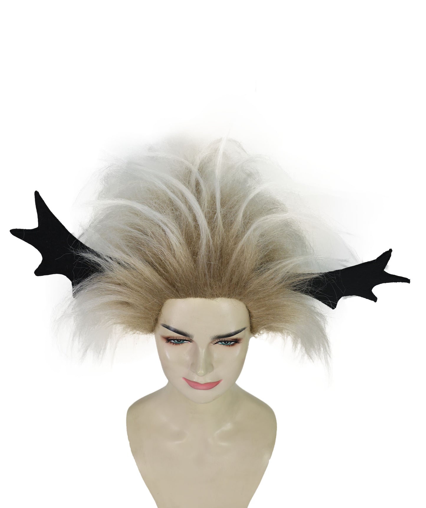 HPO Women’s Blonde Spiky Wig | Bold Martial Arts Fighter Inspired Hairstyle | Flame-retardant Synthetic Fiber
