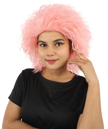 HPO Adult & Teen Women’s 15-Inch Curly Wig | Multiple Color Options | Wavy Voluminous Style | Idal for Costume, Cosplay, and Themed Events