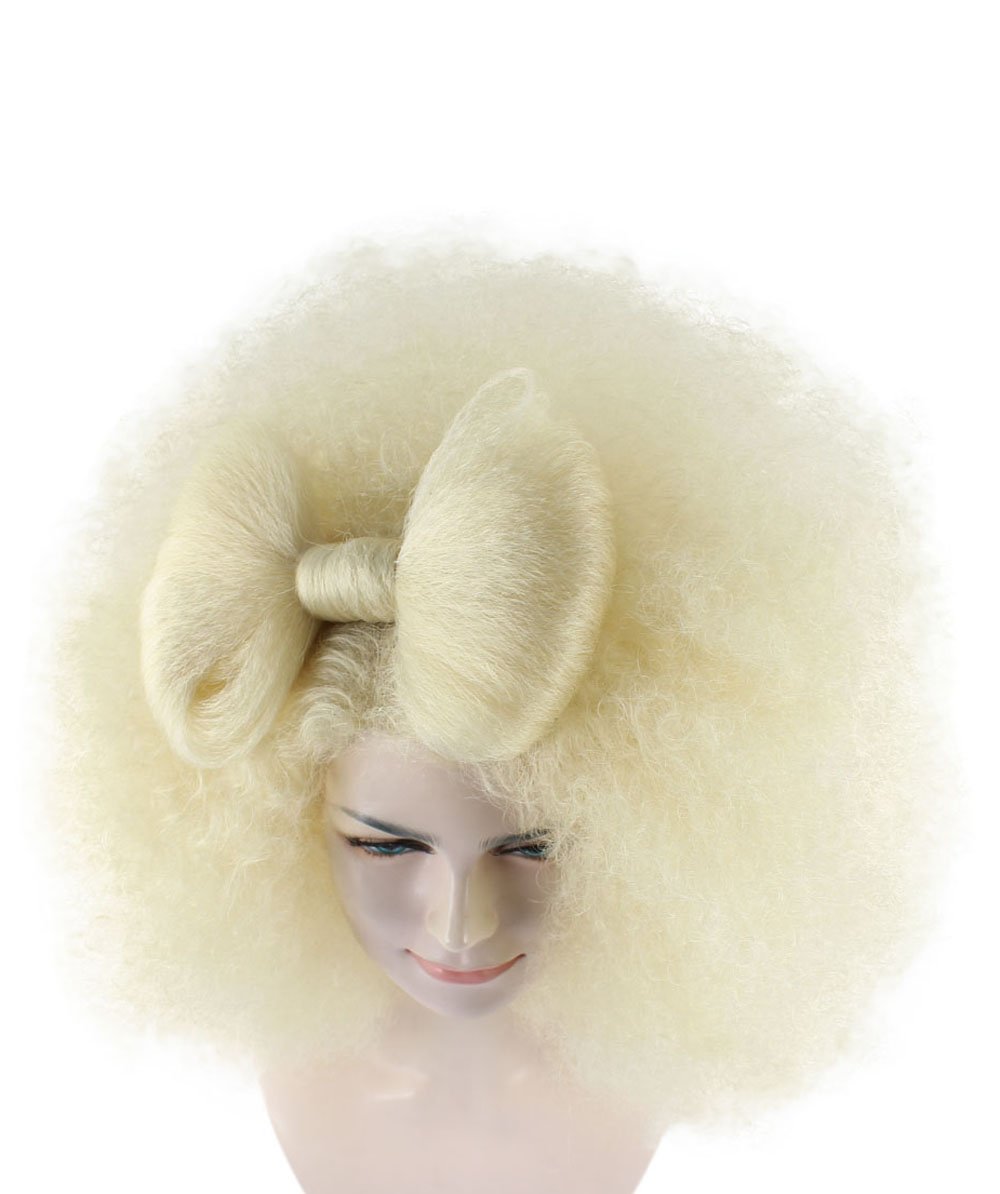 HPO Women's Jumbo Afro Small Bow Wigs Collections | Super Size Halloween Wigs | Premium Breathable Capless Cap