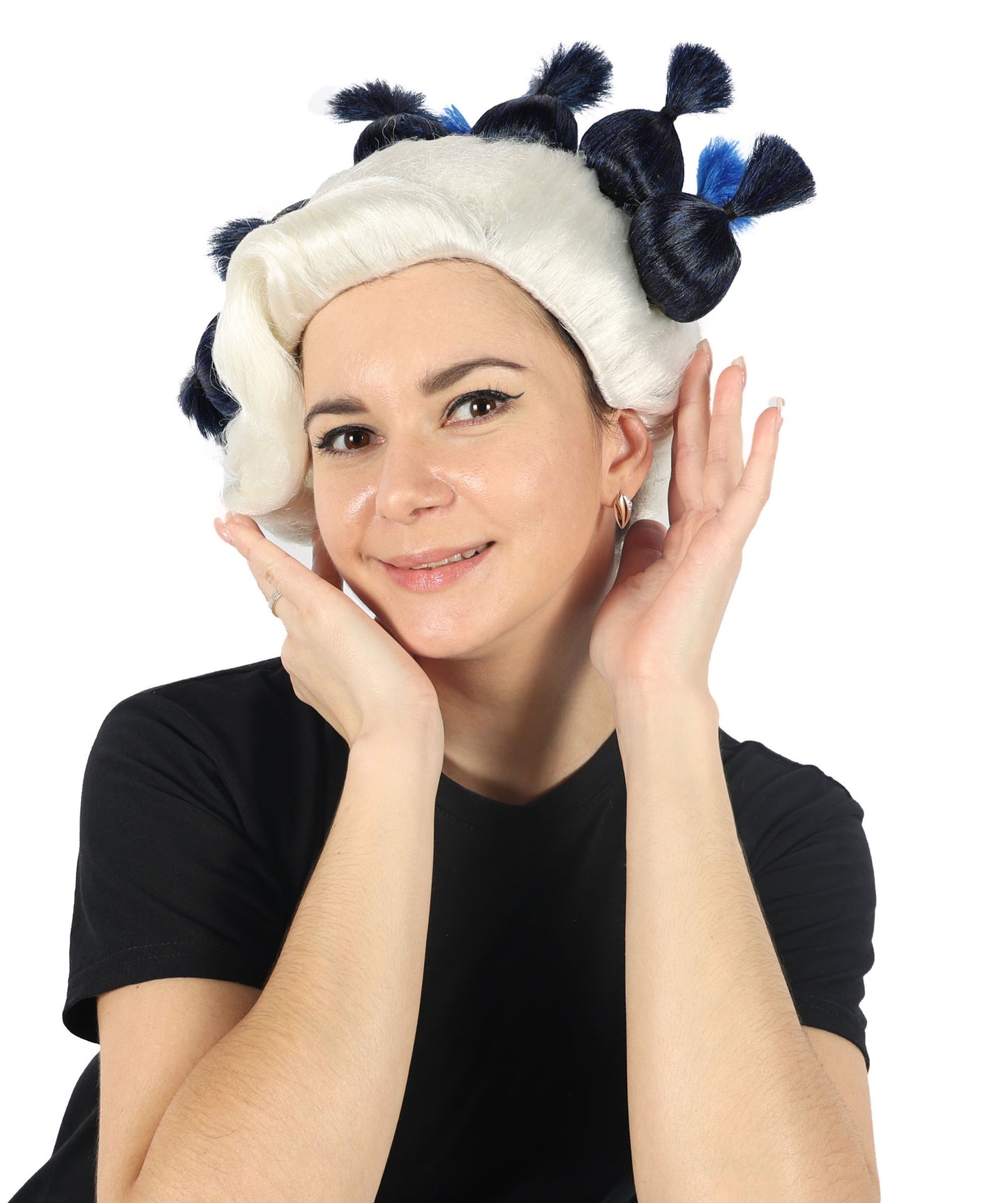 HPO Women's Dramatic Elegant Updo Bun Wig | Multiple color options | Flame-retardant Synthetic Fiber