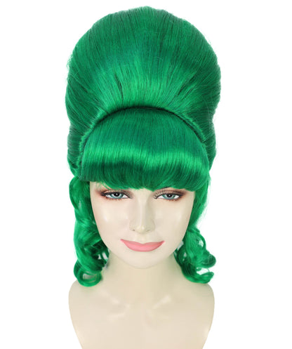 HPO Women's Class 60's Brown Half Updo Wig with Ponytail | Halloween  Wig | Flame-retardant Synthetic Fiber