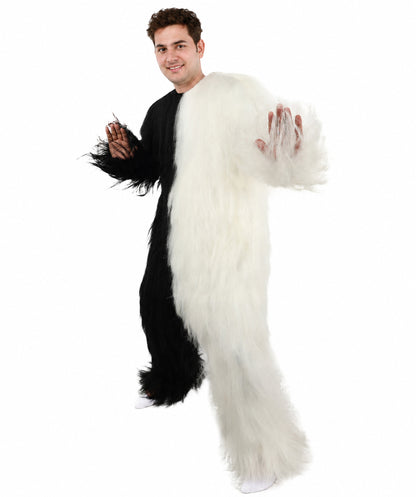 HPO  Extreme Hairy Person Two Part Costume, Mask and Bundle Set - Full-Body Hair Suit Extra-Long Costume Wig for Halloween, Cosplay & Parties - Multiple Color Options