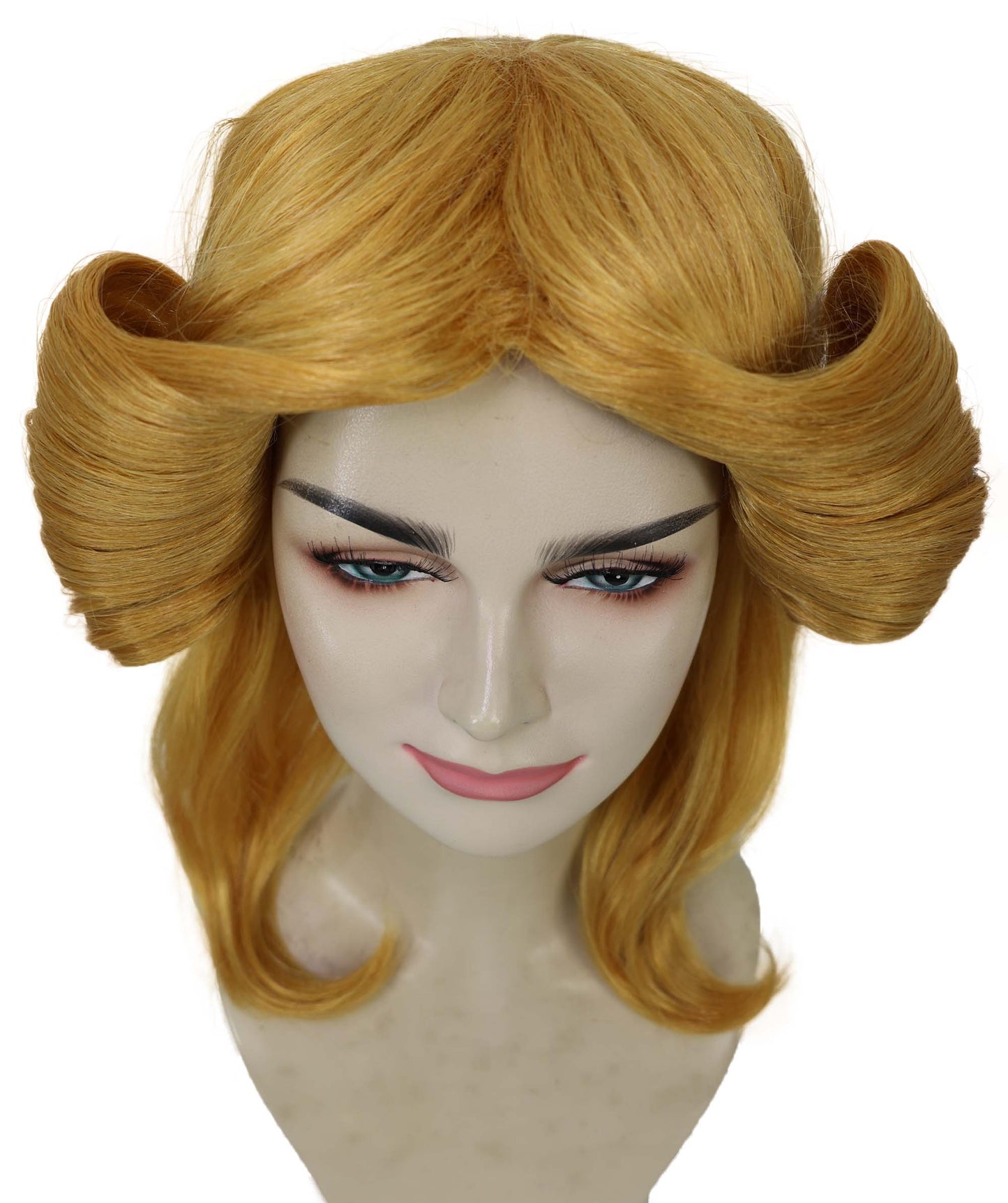 HPO Women's 70's Flick Multiple Color Retro Wig, Flame-retardant Synthetic Fiber