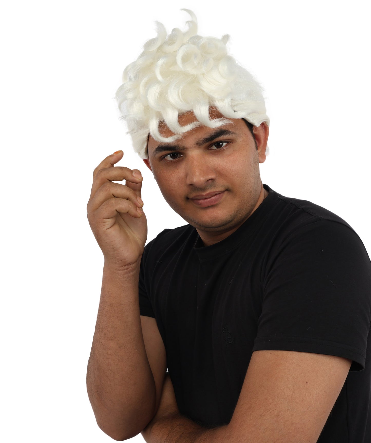 HPO Men’s Dark Brown Wig | Messy, Textured Look for Casual, Fun Styles | Ideal for Halloween, Cosplay and Themed Parties