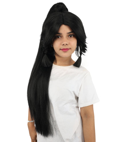 HPO Adult Women's Alien Nature Spirit Hair | Multiple Color Options | Soft Textured Bob with Beaded Braids, Heat Resistant Synthetic Fiber & Breathable Mesh | Halloween, Fantasy Roleplay, Themed Party, Theater & Carnival