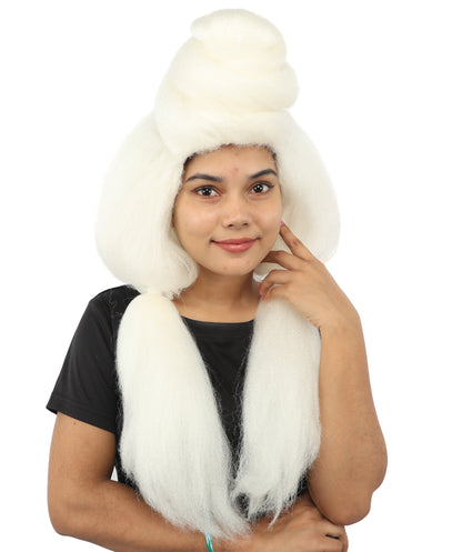 HPO Women’s High Volume Extra Long Yarn Twisted Bun Wig – Multiple Color Options | Bubble Ponytails Hairpiece with Capless Cap | Statement Headpiece for Halloween, Cosplay, Theater and Drag Looks