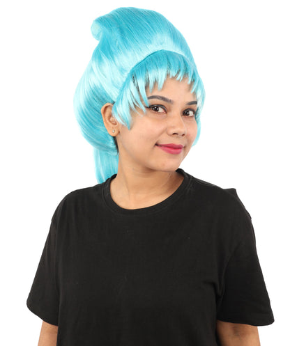 HPO Adult Women's Avant-Garde Bouffant Wig | Multiple Color Options | Create of synthetic fiber, massive smooth updo with micro bangs, breathable base | Party, Halloween, theater, drag, performance, costume events