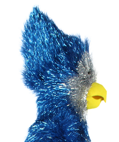 HPO Men's Furry Cardinal Mascot Tinsel Mask Costume, Halloween-Mask, Flame-retardant Tinsel Material