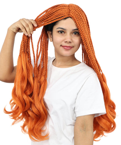 Pre-Stretched Knotless Braiding Hair | 3X French Curl Synthetic Hair for Braids, Crochet Styles, Cosplay, Parties & Stage Performances