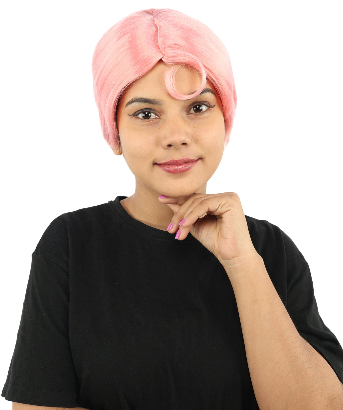 HPO Adult Women’s 10-Inch Short Wig | Multiple Color Options | Celebrity Hairpiece for Costume, Cosplay, and Themed Parties | Sleek and Modern Hairpiece for Versatile Looks