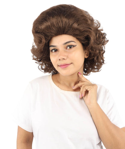 HPO Adult Women's Dame Edna Everage Wigs | Multiple Color Options | Drag Queen-Inspired Colorful Synthetic Hair for Parties, Stage Events | Breathable Capless Design