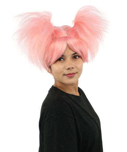 HPO Women’s 15-Inch Orange Spiky Troll Wig | Fun Animated Character | Bright and Bold Look for Halloween, Cosplay, and Themed Party