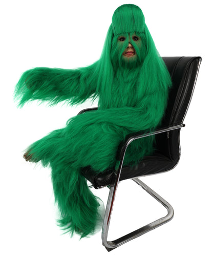 HPO Teen Extreme Hairy Person Costume Bundle & Mask Set - Full-Body Hair Suit Extra-Long Costume Wig for Halloween, Cosplay & Parties - Multiple Color Options