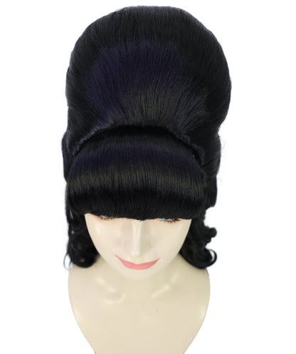 HPO Women's Class 60's Brown Half Updo Wig with Ponytail | Halloween  Wig | Flame-retardant Synthetic Fiber