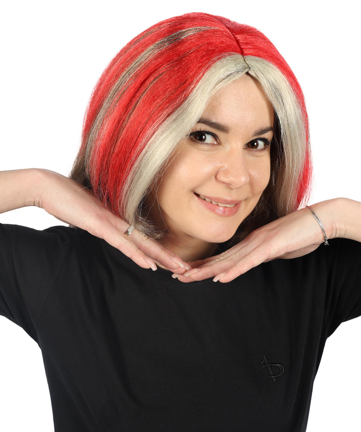 HPO Women Retro 90s Pop Star Wig in Multiple Chic with Bold Curls and Glamorous Flair for a Standout Look,Premium Breathable Capless Cap