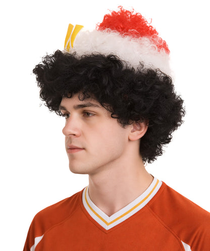 Egypt Flag Sport Afro Wig | Red White Black Wig