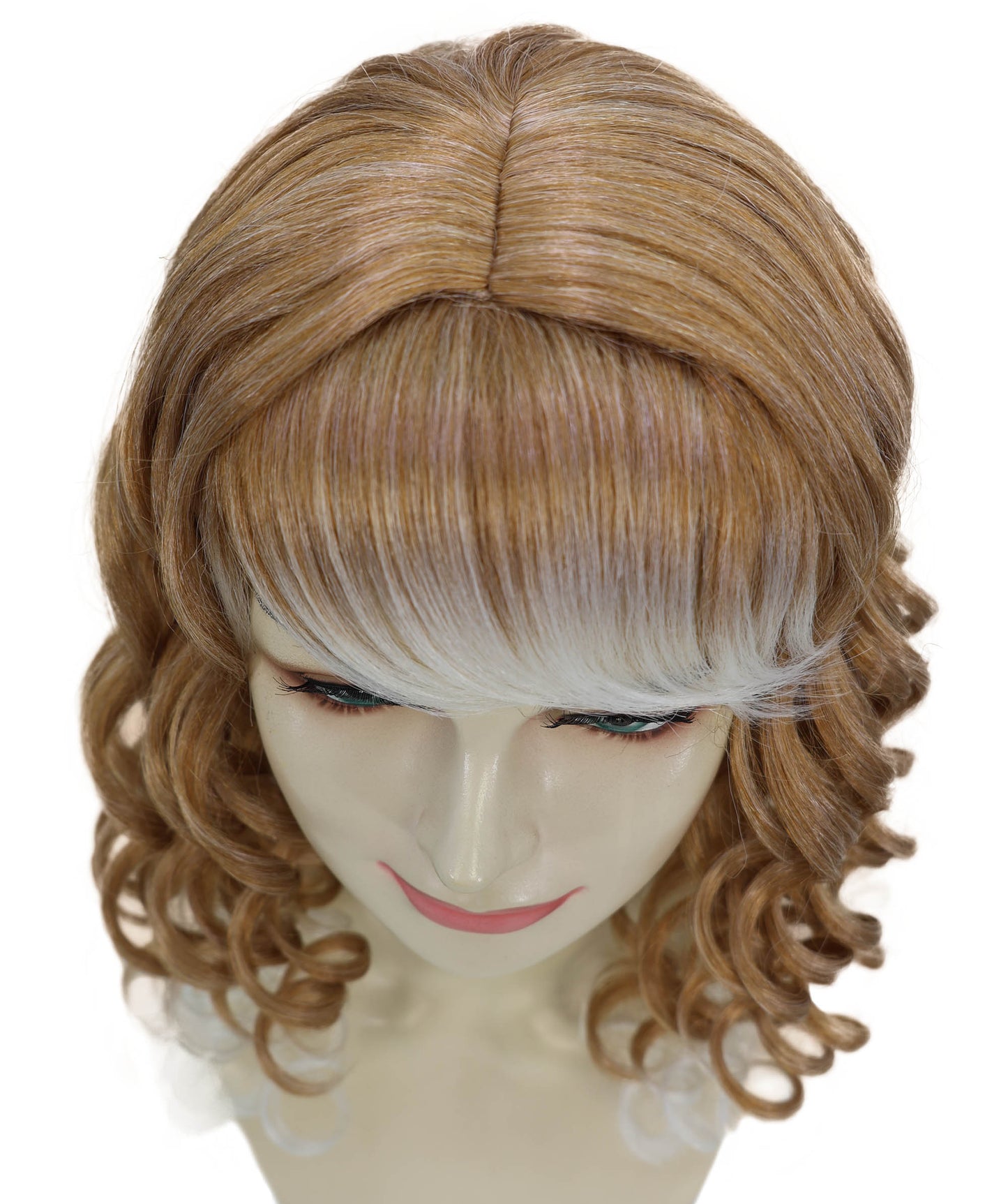 HPO Women’s Long Curly Blonde Highlight Wig | Carnival-Inspired Hairpiece | Halloween, Stage & Party
