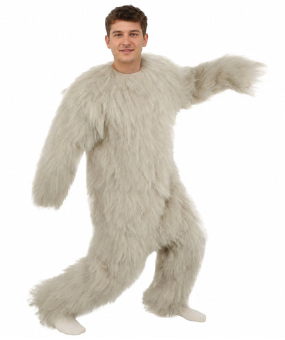 HPO Men’s Grey Animal Costume Bundle & Mask Set | Fluffy Creature Outfit & Hair for Cosplay & Roleplay | Plush Character  Costumes for Parties, Photo Shoots & Themed Events