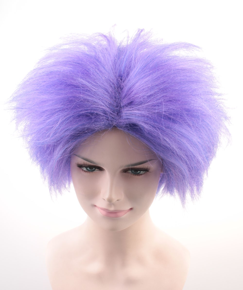 HPO Unisex Evil character Wig | Purple TV Movie Party Ready Fancy Halloween Wig | Premium Breathable Capless Cap