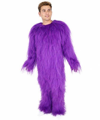 HPO Unisex Extreme Hairy Person Costume, Mask and Bundle - Full-Body Hair Suit Extra-Long Ash Brown Costume Wig for Halloween, Cosplay & Parties