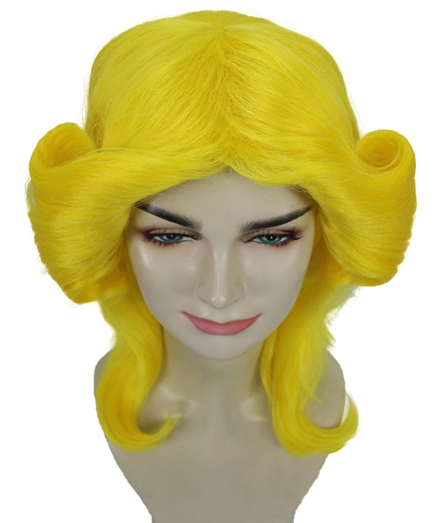 HPO Women's 70's Flick Multiple Color Retro Wig, Flame-retardant Synthetic Fiber