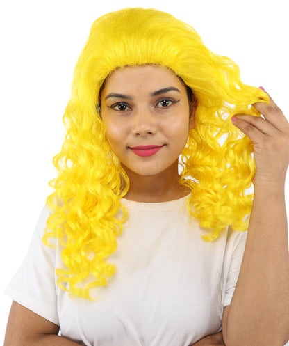 HPO Adult Women’s 16-Inch Medium Wig with Soft Curls | Multiple Color Options | Ideal for Cosplay, and Themed Events | Elegant, Versatile Hairpiece for Various Looks